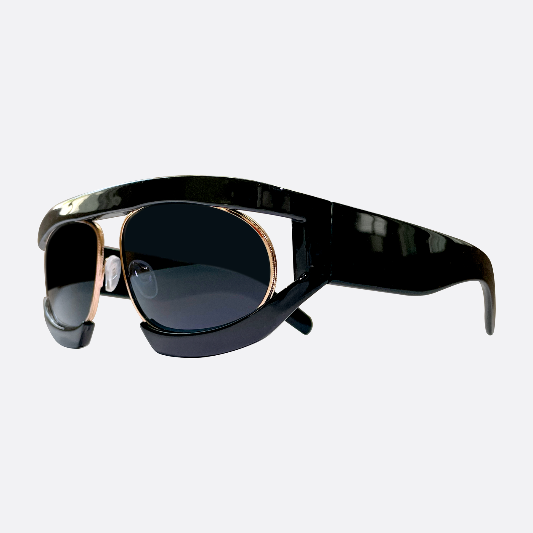 WEEZIE Black Avante-Garde Sunglasses | Luxe