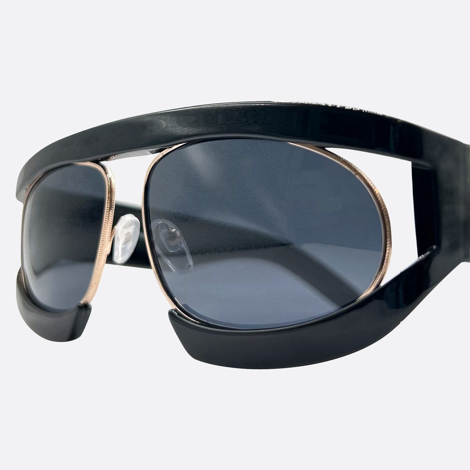 WEEZIE Black Avante-Garde Sunglasses | Luxe-Giant Vintage Eyewear