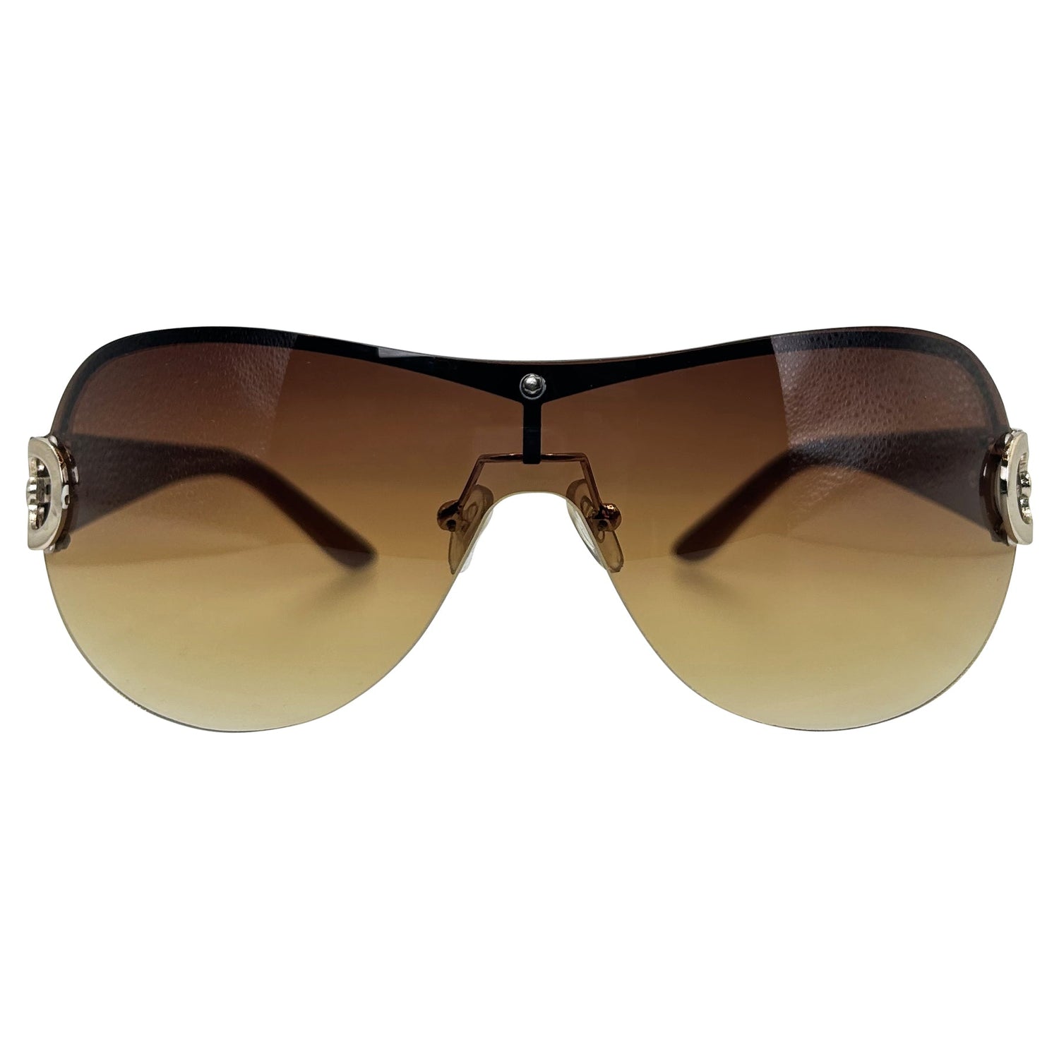YSABEL Rimless Shield Sunglasses-Giant Vintage Eyewear