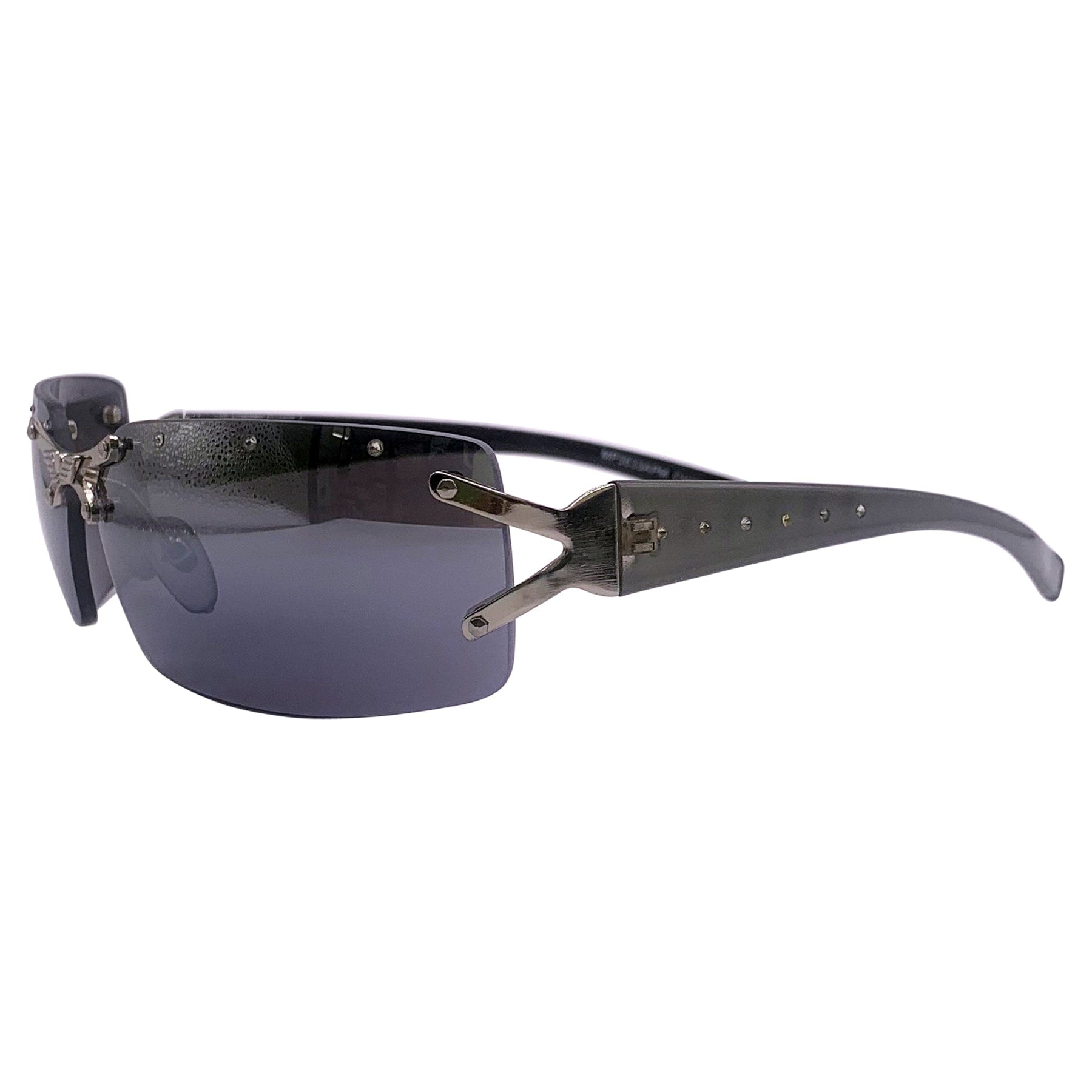 IDGAF Rimless Rhinestone Sunglasses