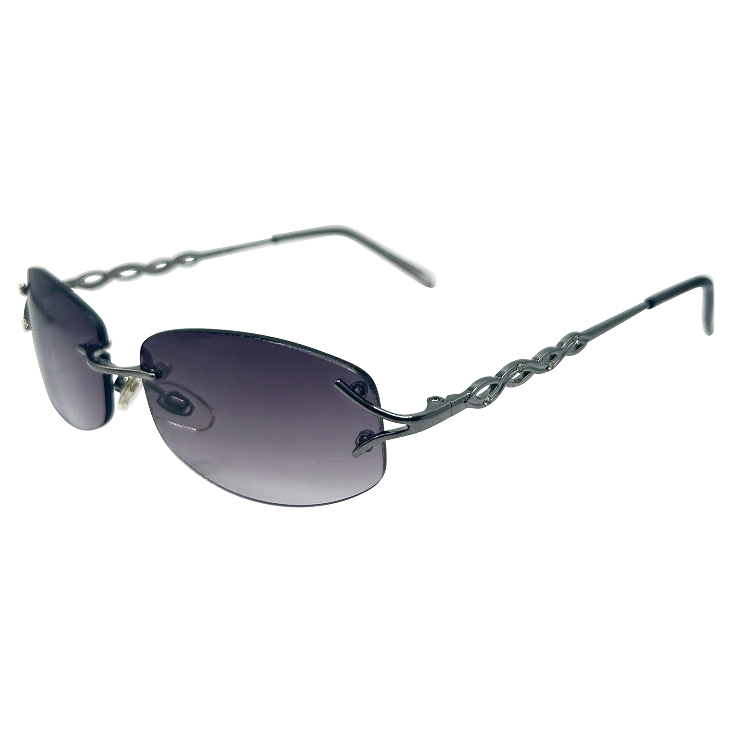 MAJESTIC Rimless Y2K SunglassesSmoke-Giant Vintage Eyewear