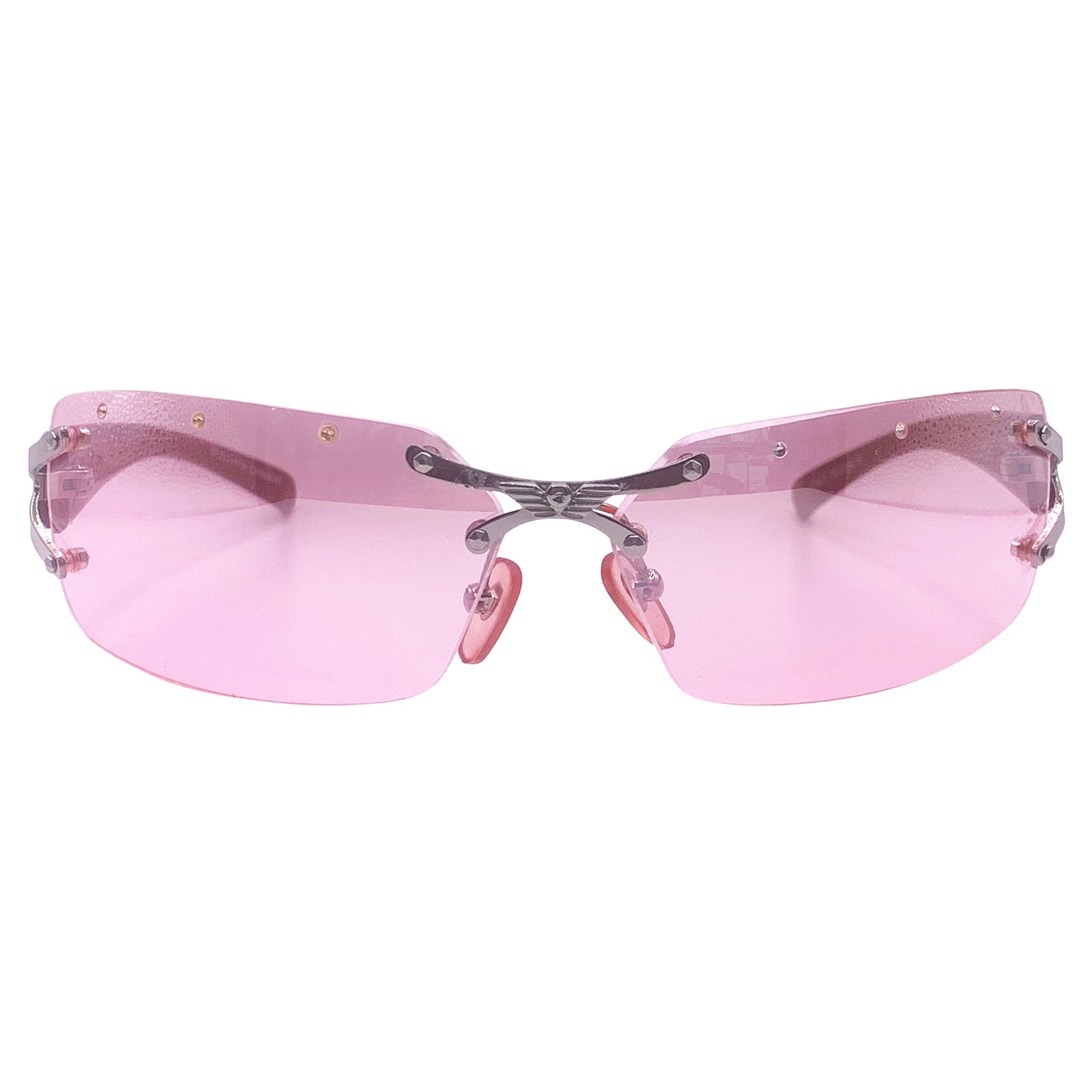 IDGAF Rimless Rhinestone Sunglasses