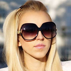 Shop BLIMA black oversize oversized sunglasses for women Giant