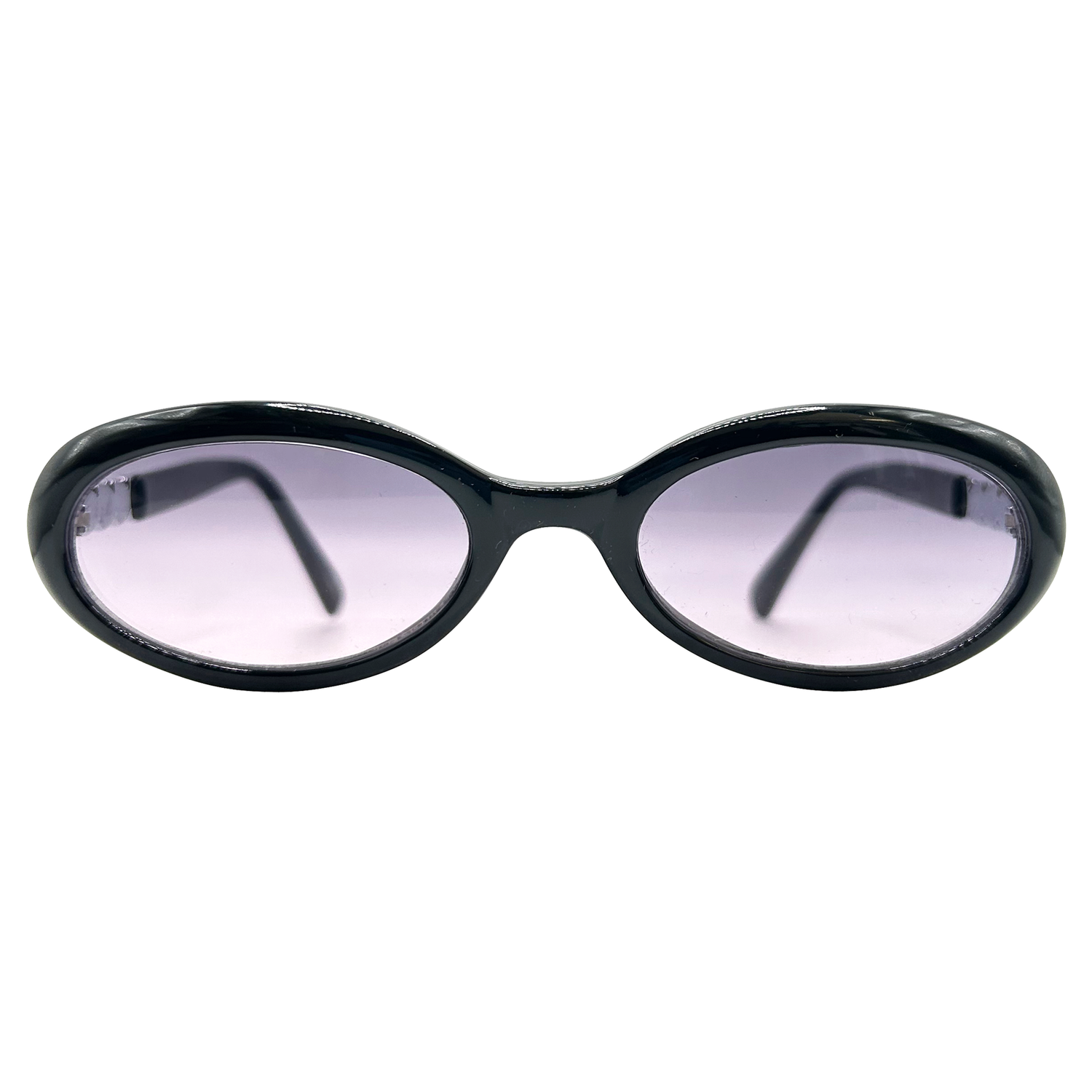 BRIT BRIT Oval SunglassesBlack with Pink Stone/Orchid-Giant Vintage Eyewear