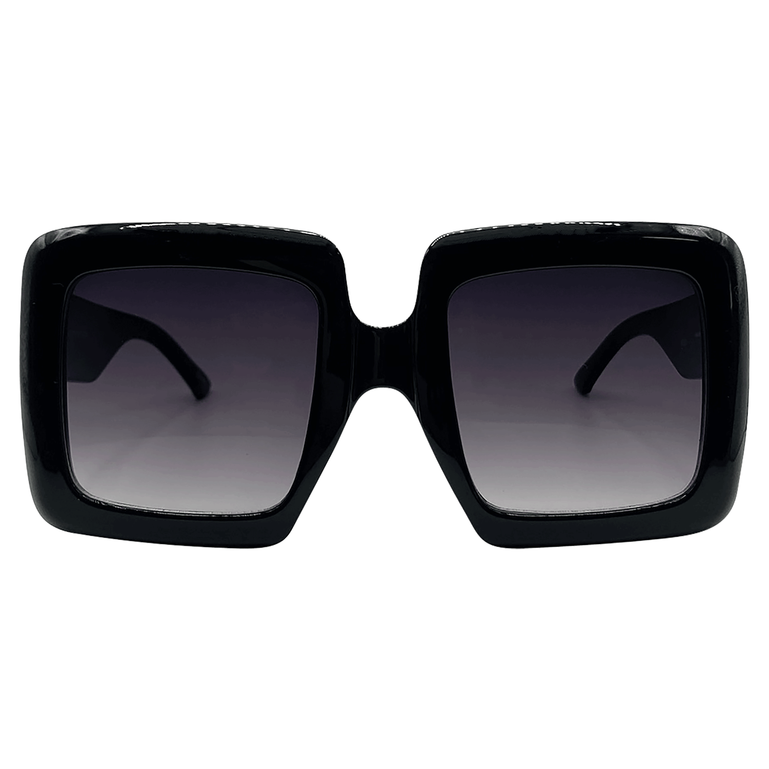 BLOCKS 70s-Inspired Square SunglassesBlack / Smoke-Giant Vintage Eyewear