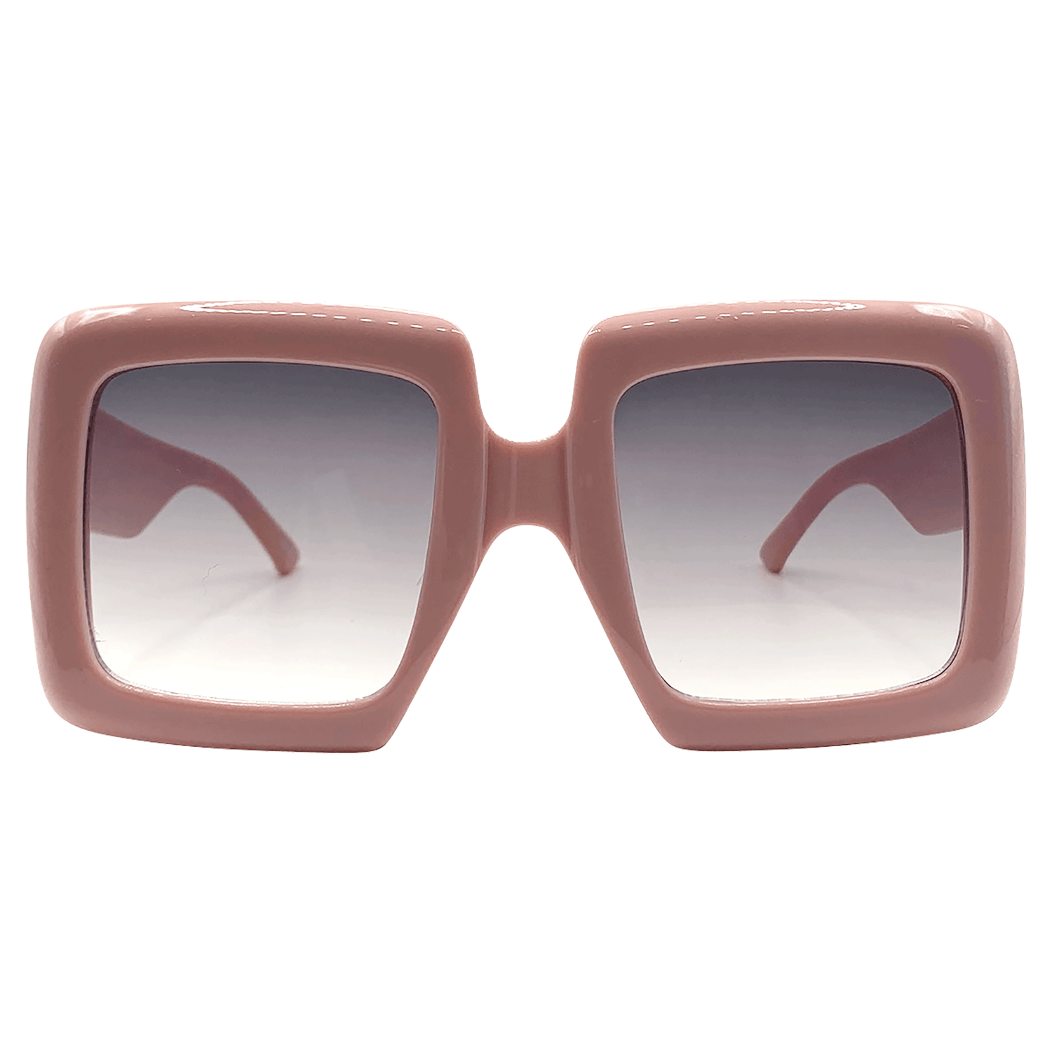 BLOCKS 70s-Inspired Square SunglassesPink-Giant Vintage Eyewear