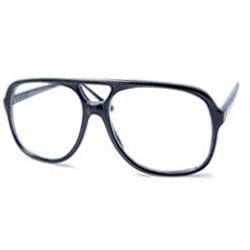 Shop CALCULATOR black vintage clear glasses for men