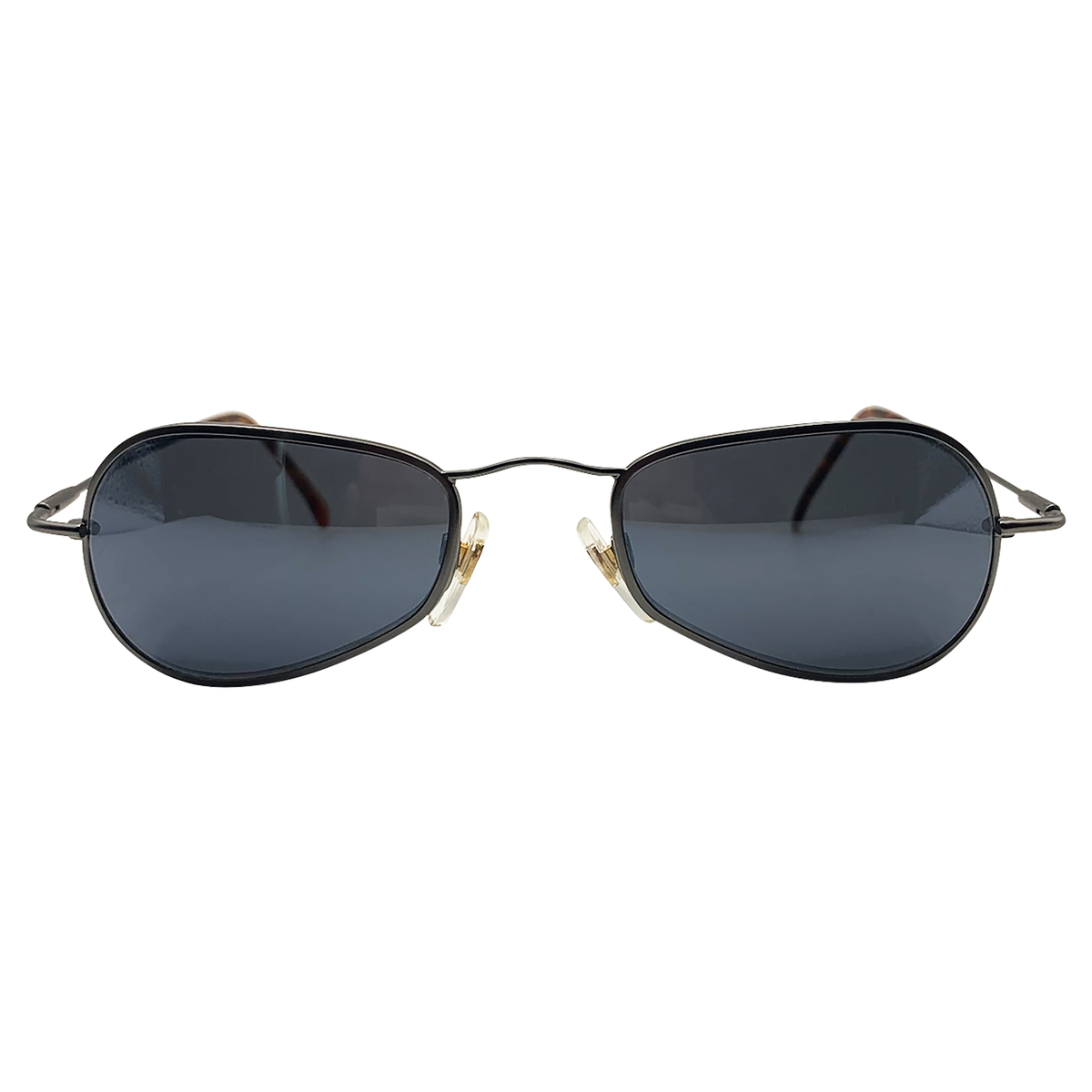 CAPONE Steel Round SunglassesGunmetal-Giant Vintage Eyewear