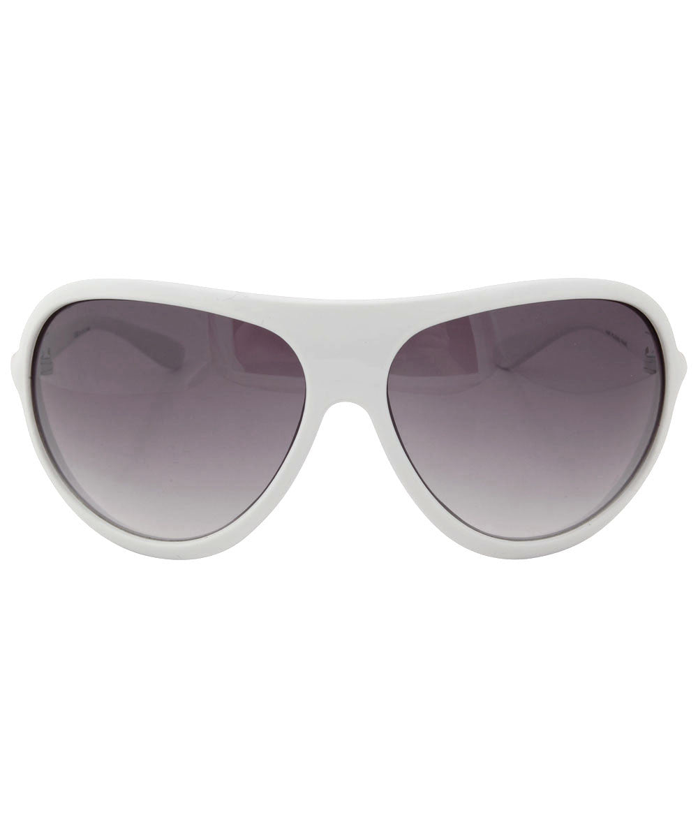 CONTROL Aviator SunglassesWhite-Giant Vintage Eyewear