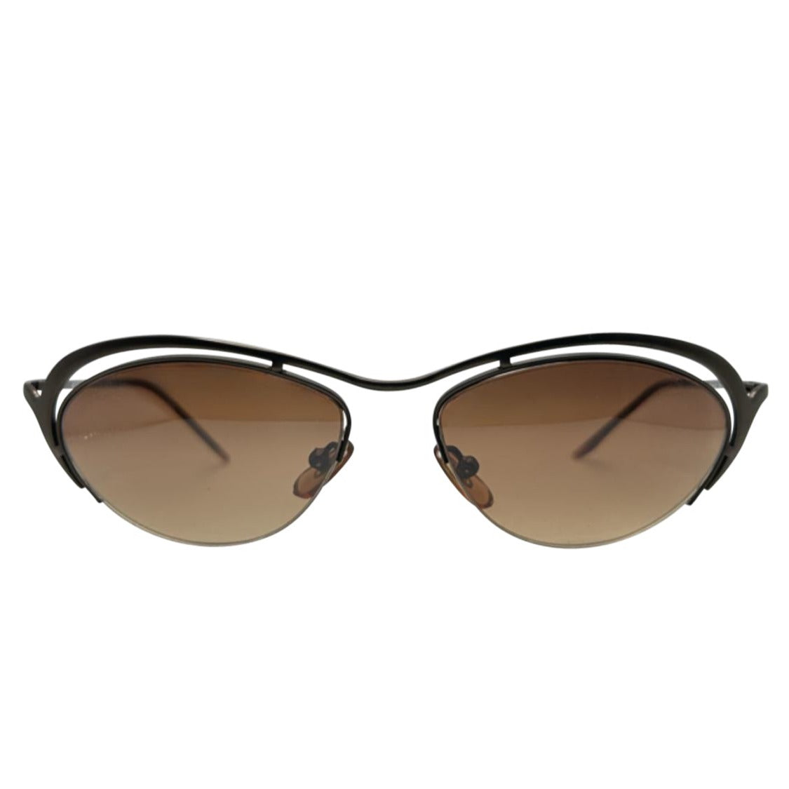 DIMENSIONS Futuristic SunglassesCopper/Amber-Giant Vintage Eyewear