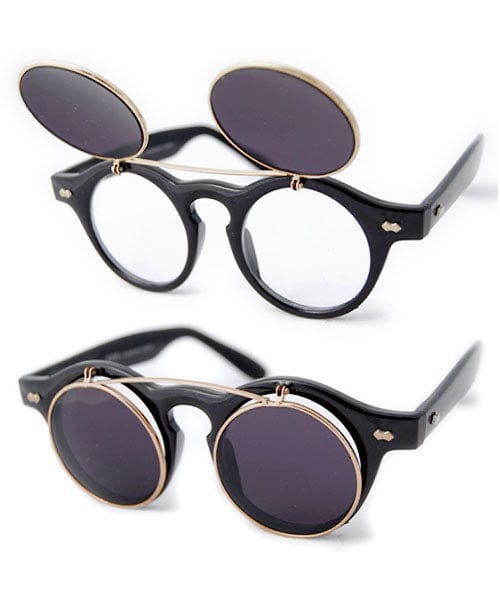 FLIPPO Black Flip-Up Sunglasses