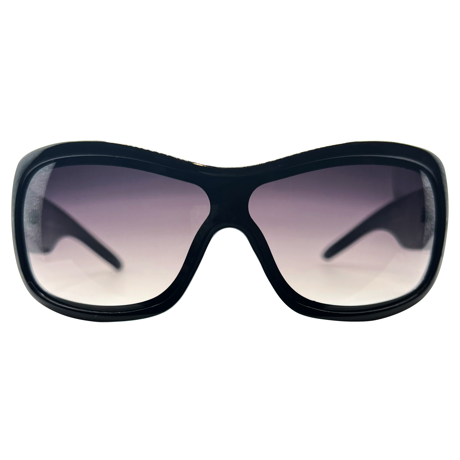 HUSH Sporty Shield SunglassesBlack-Giant Vintage Eyewear