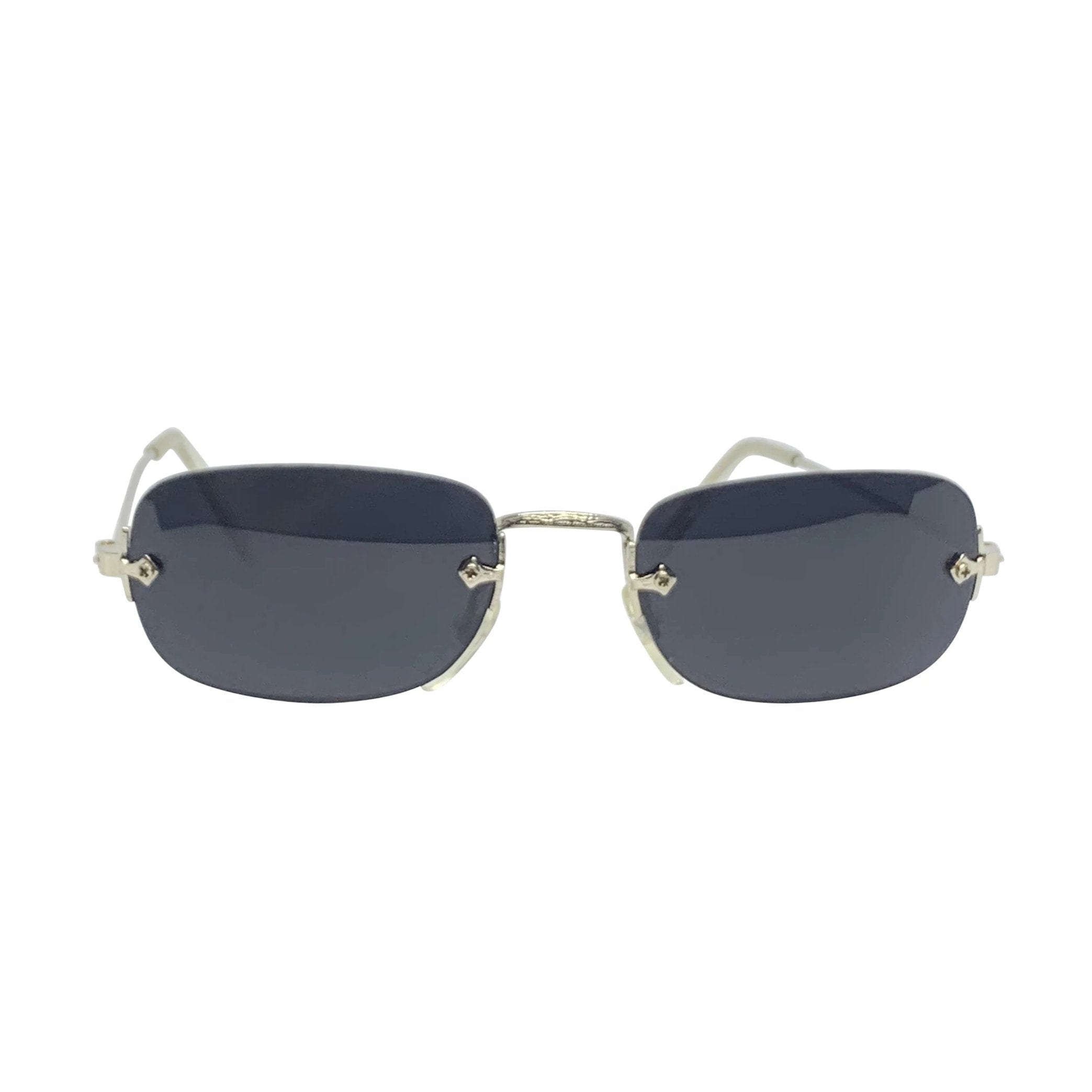 SOUP Rimless 90s Silver/Super Dark Sunglasses