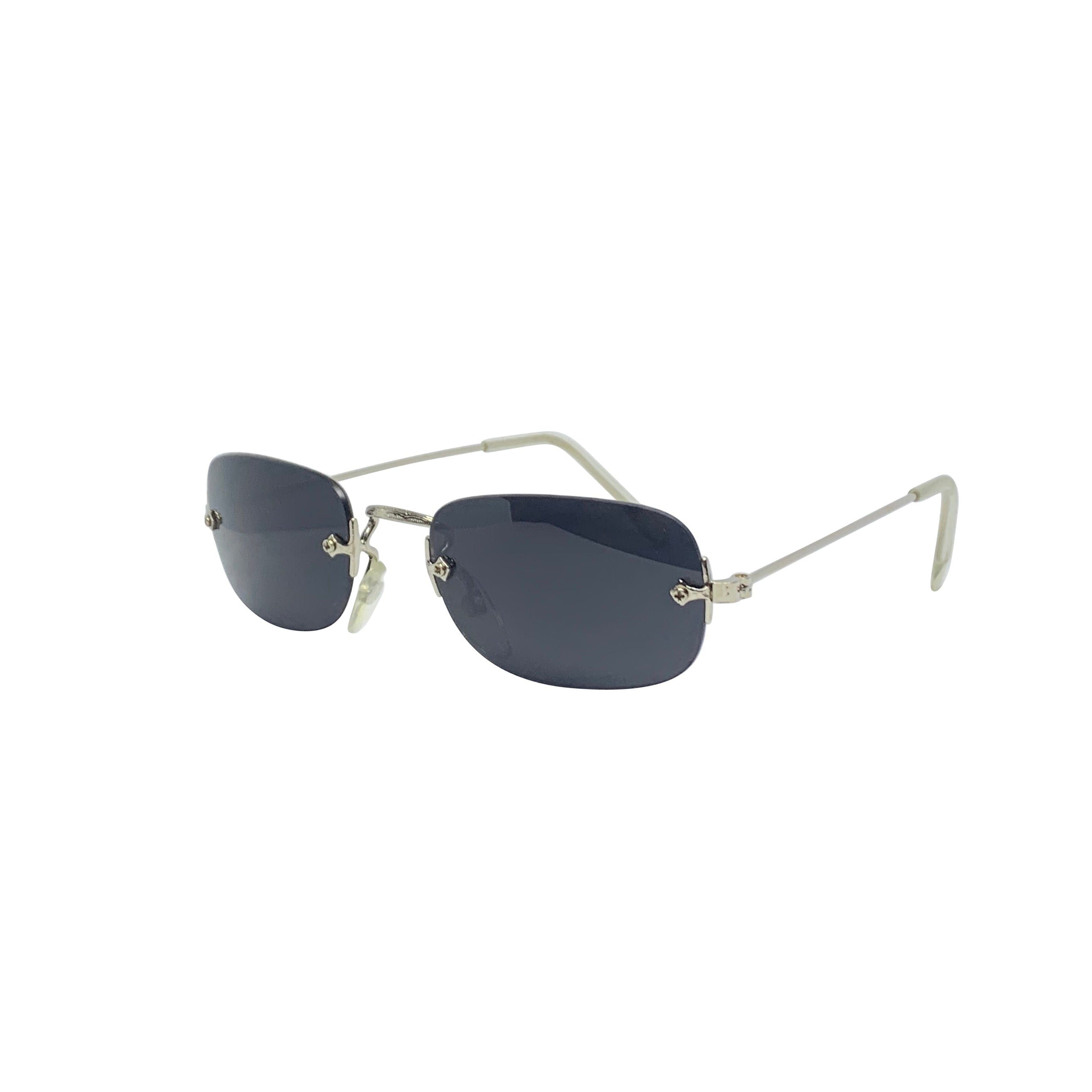 SOUP Rimless 90s Silver/Super Dark Sunglasses