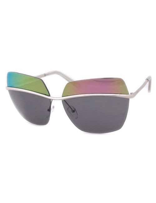 kahlo silver green sunglasses