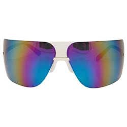 la woman white rainbow sunglasses