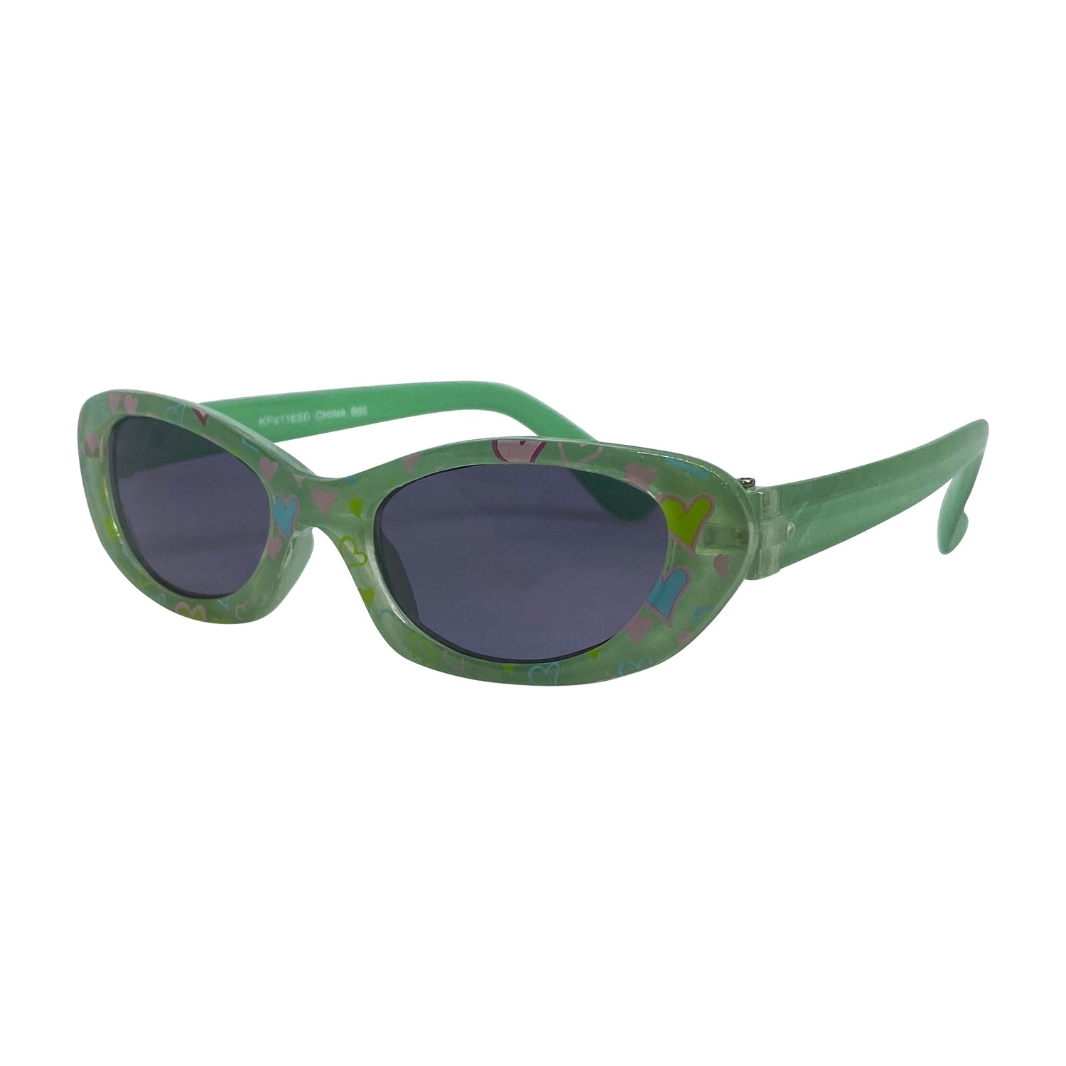 Kids ⭐️ CUTIE Green Hearts Cat-Eye-Giant Vintage Eyewear