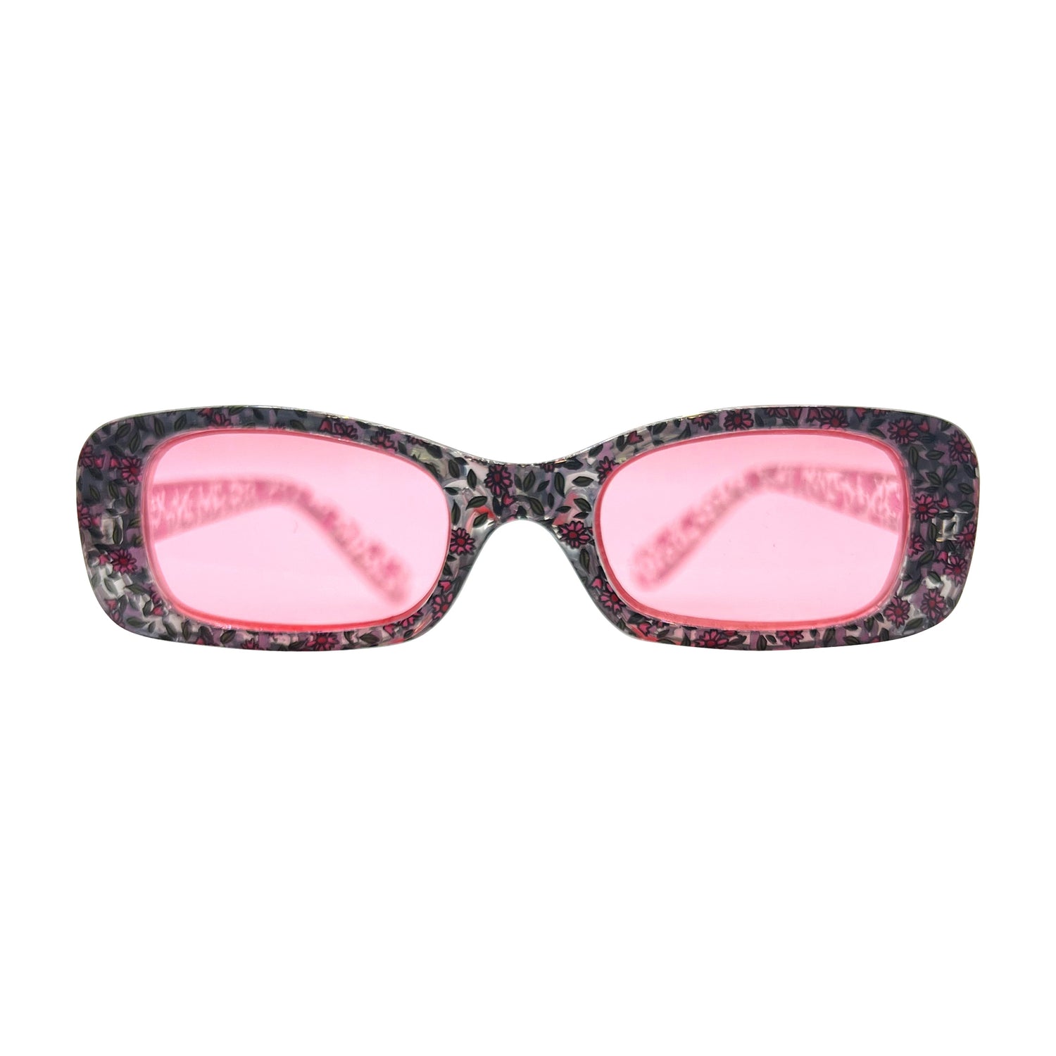 Kids ⭐️ POSIES Silver Pink Flower/Pink Square-Giant Vintage Eyewear