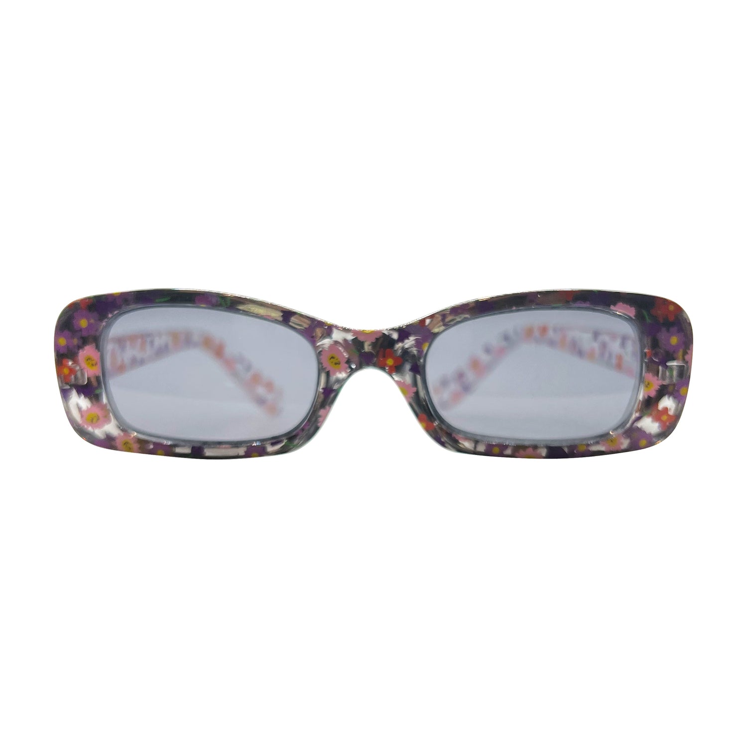 Kids ⭐️ POSIES Silver Purple Flower/Super Dark Square-Giant Vintage Eyewear