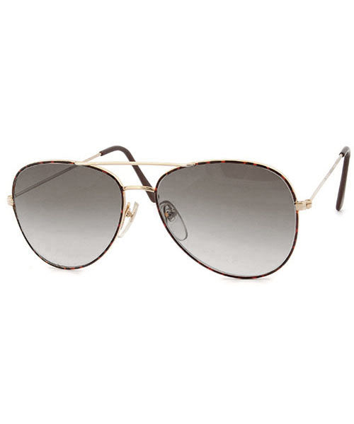 SHALLOT Gold Aviator Sunglasses-Giant Vintage Eyewear