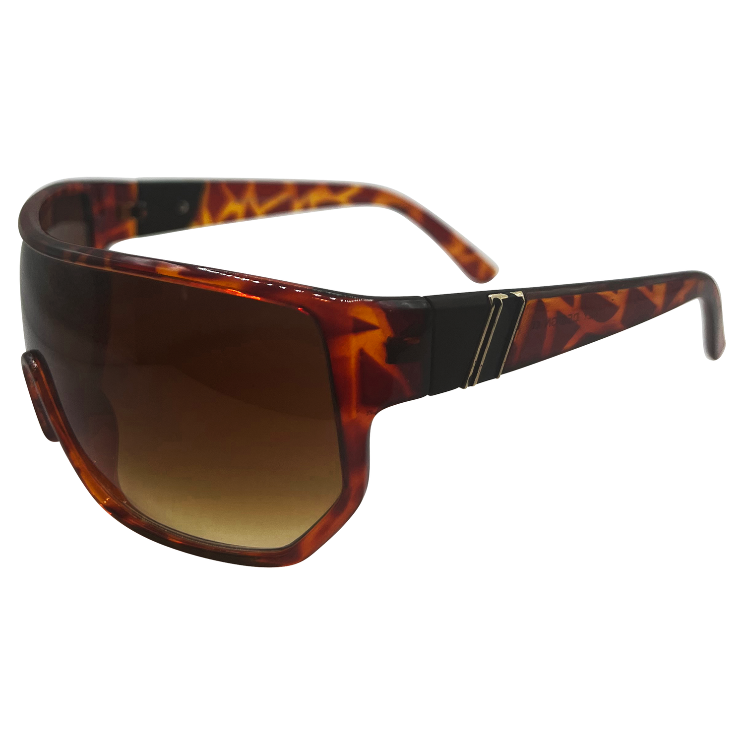 SHREDDED Shield SunglassesTortoise-Giant Vintage Eyewear