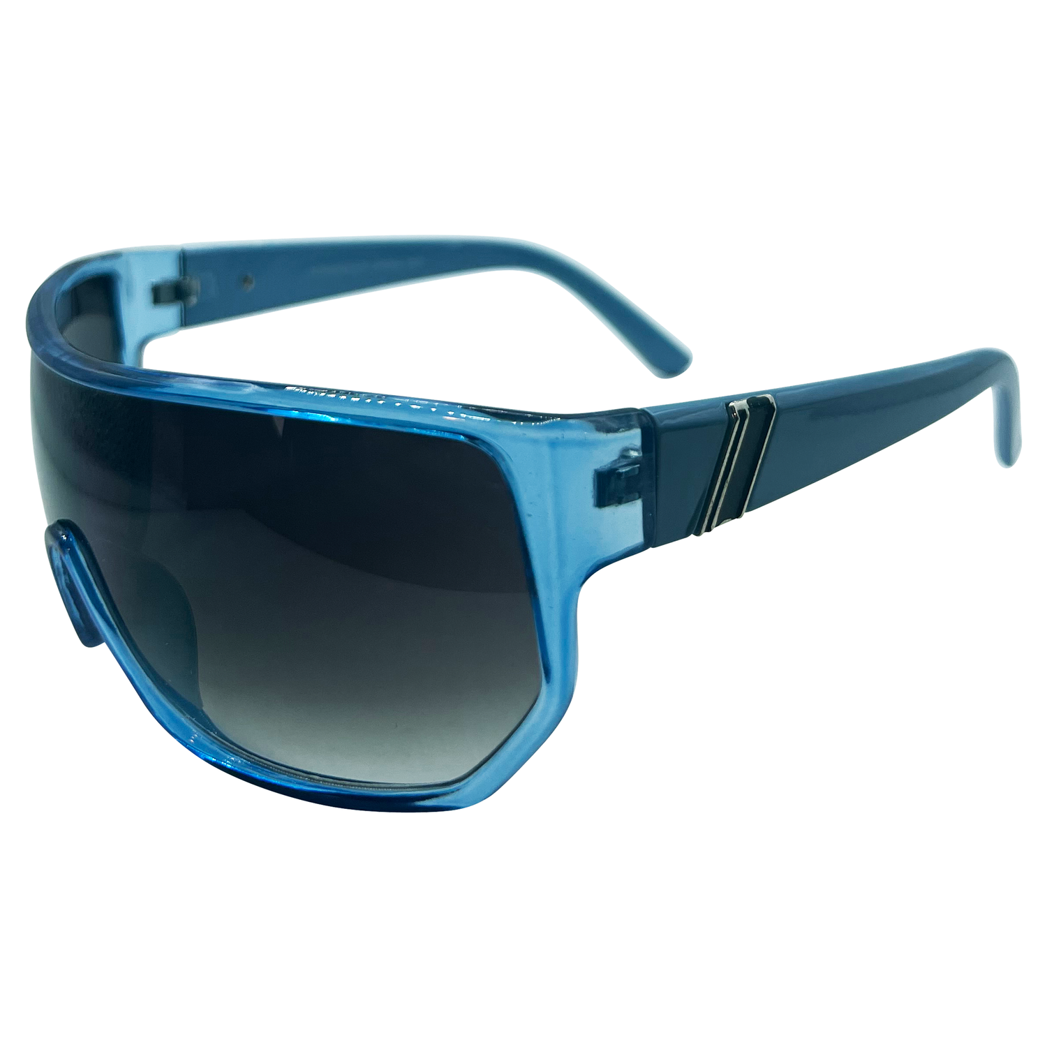 SHREDDED Shield SunglassesJelly Blue-Giant Vintage Eyewear