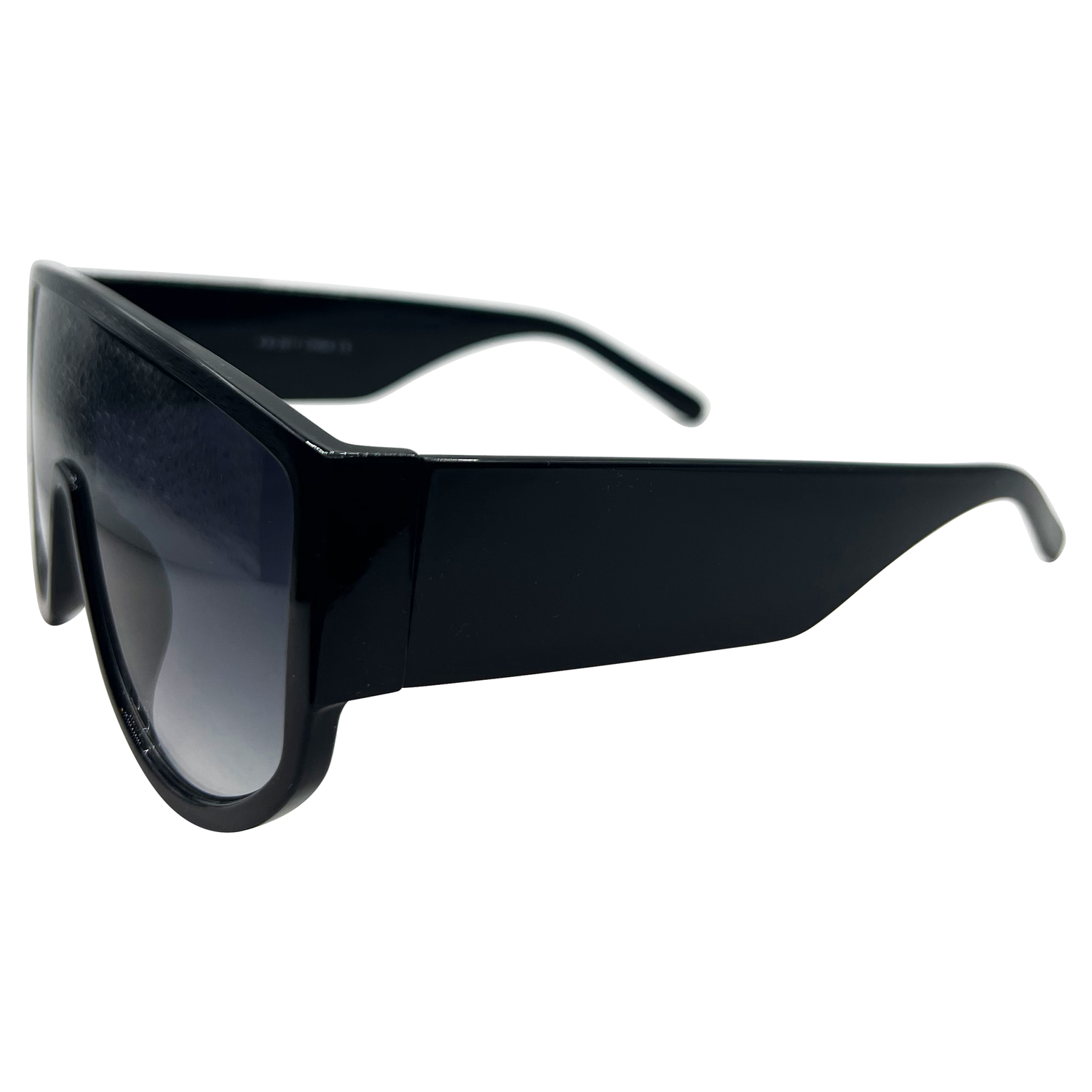 SMOKED OUT Black/Smoke Shield Sunglasses-Giant Vintage Eyewear