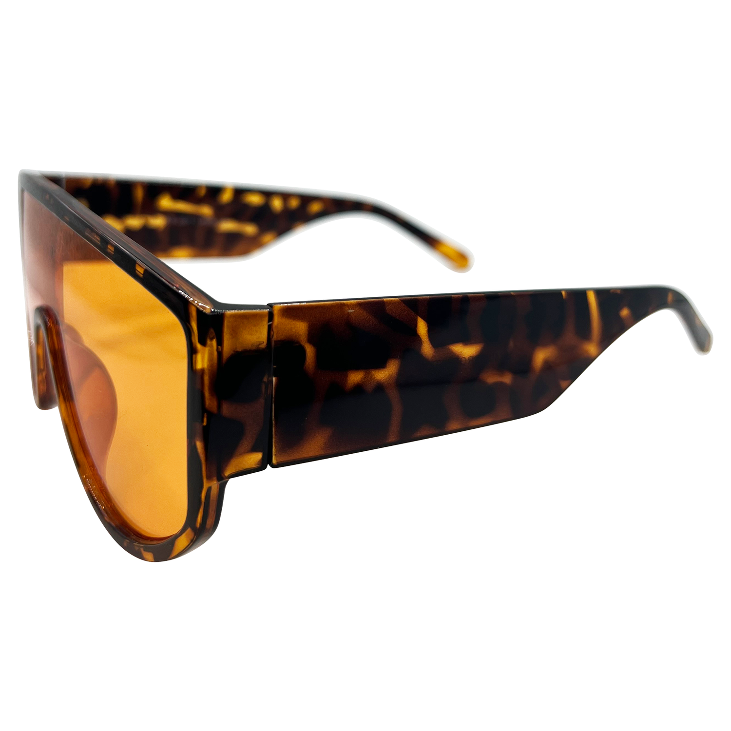 SMOKED OUT Calico/Orange Shield Sunglasses-Giant Vintage Eyewear