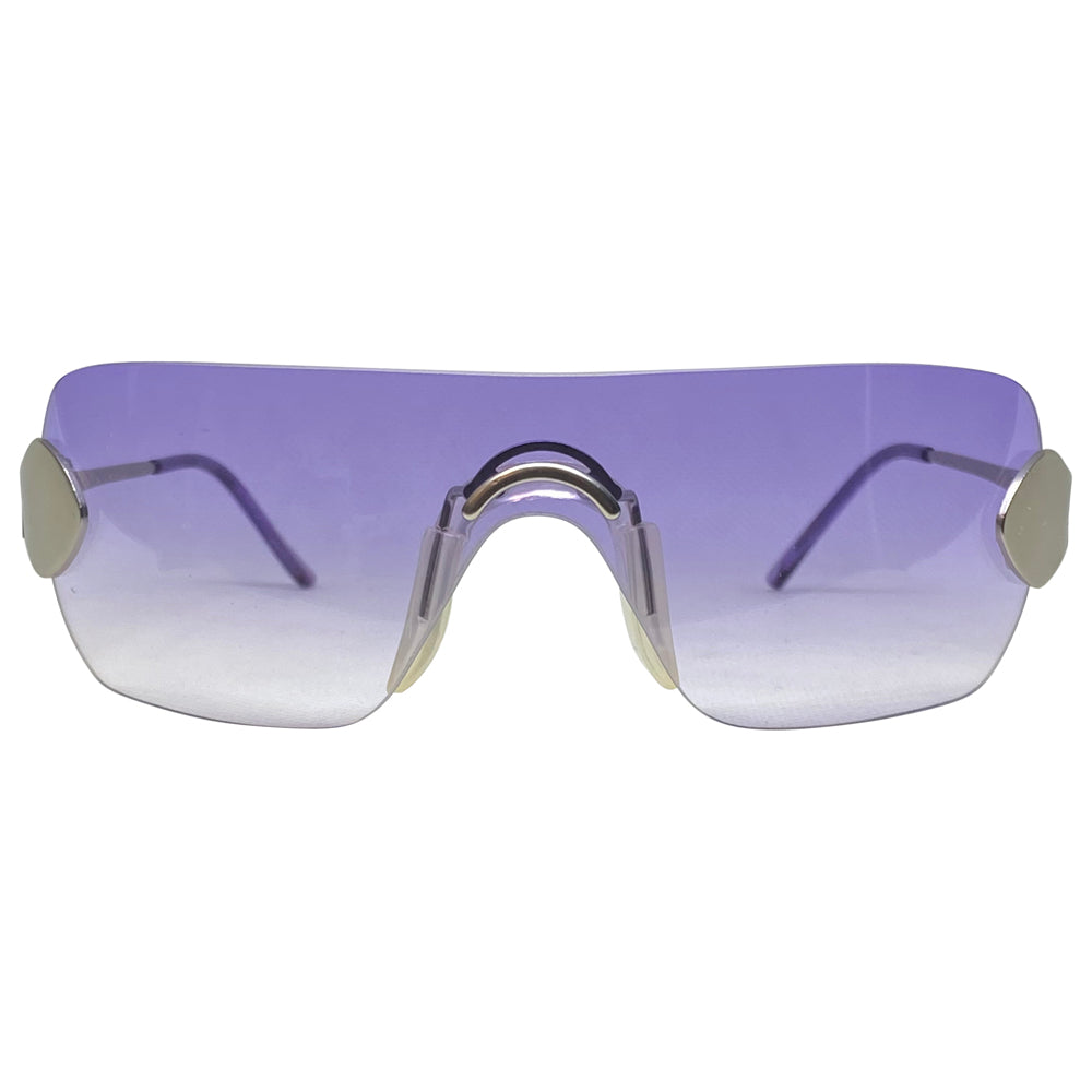 TONER Purple Y2K Rimless Sunglasses-Giant Vintage Eyewear