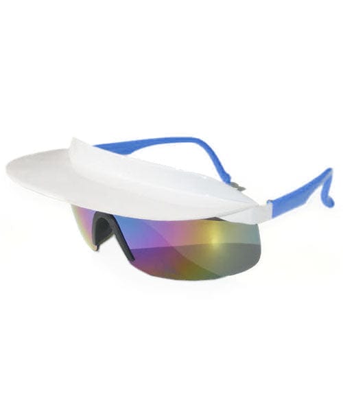 visor xl white blue sunglasses