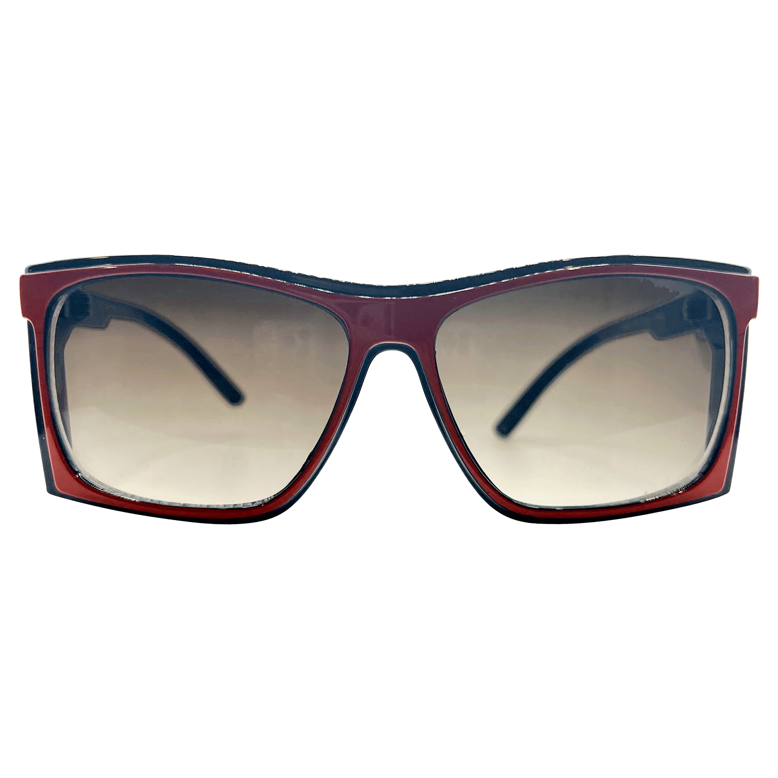 X-RAY Red 80s Square Shield Sunglasses