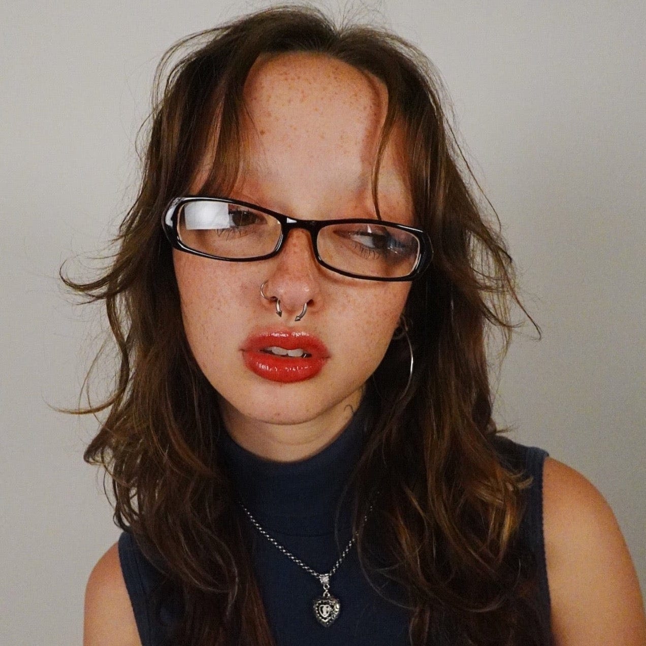 PEP TALK Clear Bayonetta-Style 90s Glasses-Giant Vintage Eyewear