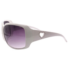 HEART ATTACK Sqaure SunglassesWhite-Giant Vintage Eyewear