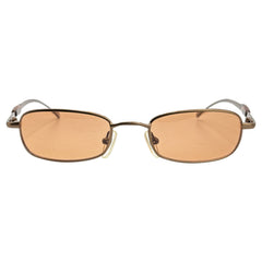 DIXIE 90's Square Oval Metal SunglassesCopper-Giant Vintage Eyewear