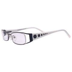 small clear square glasses with 90s style frame 