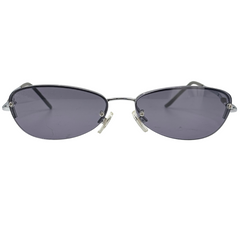 JASMINE 90's Danity Oval SunglassesSilver/Smoke-Giant Vintage Eyewear