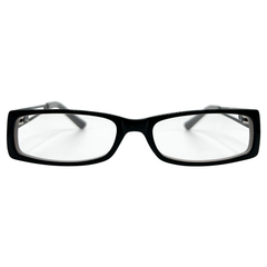 2 TONE Small Clear Rectangular 90s Glasses-Giant Vintage Eyewear