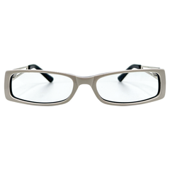 2 TONE Small Clear Rectangular 90s Glasses-Giant Vintage Eyewear