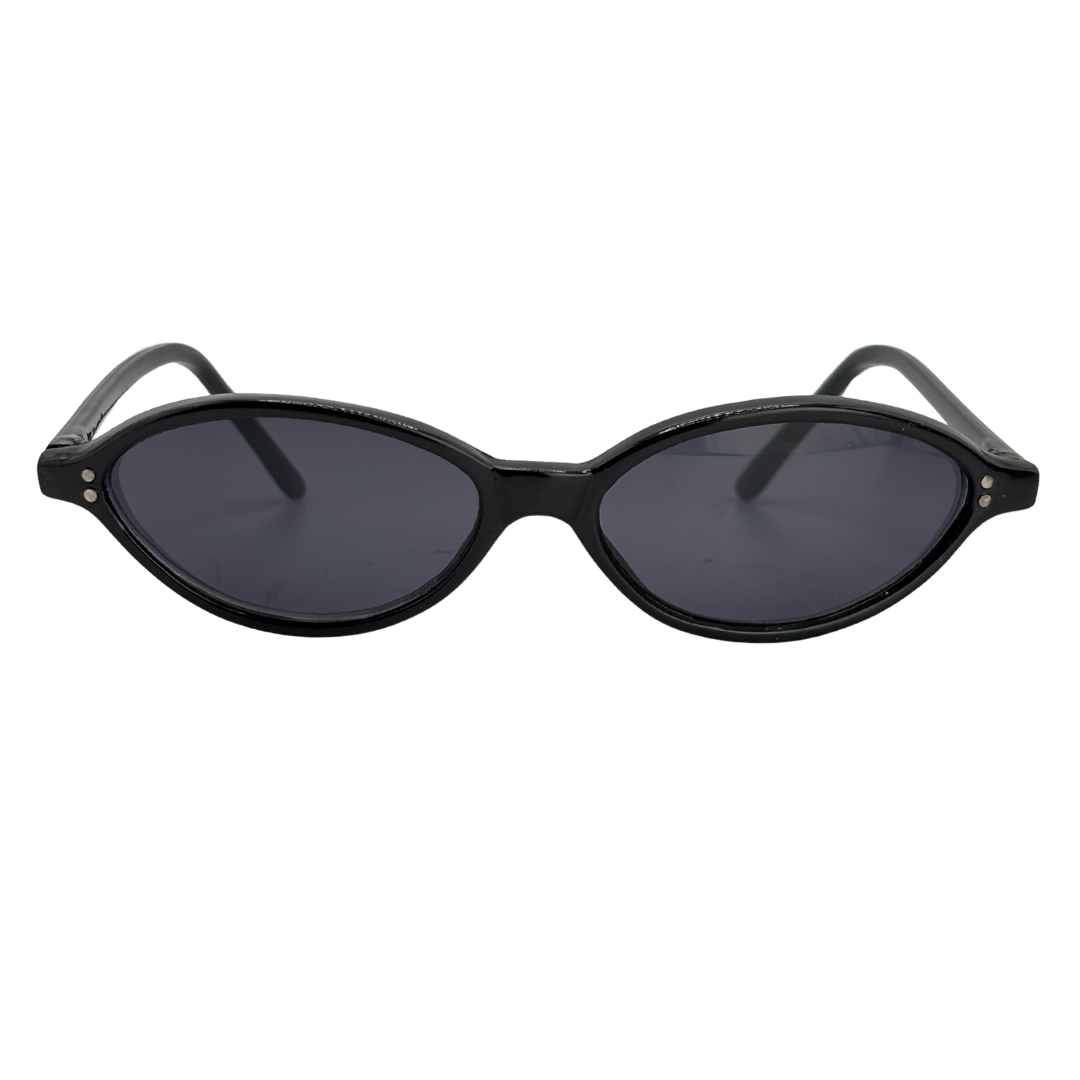 CLEMENTINE 90's Oval SunglassesBlack/Super Dark-Giant Vintage Eyewear