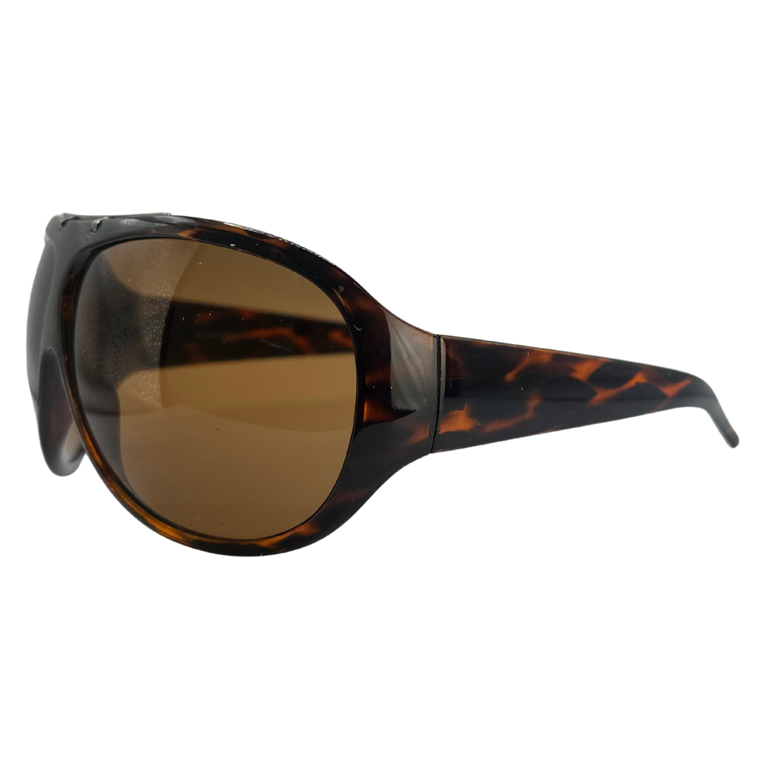 SUPERSTAR Oversized Aviator Shield Sunglasses-Giant Vintage Eyewear