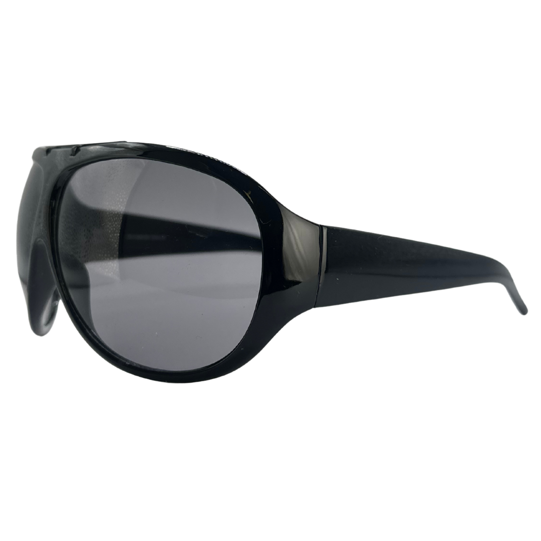 SUPERSTAR Oversized Aviator Shield Sunglasses-Giant Vintage Eyewear