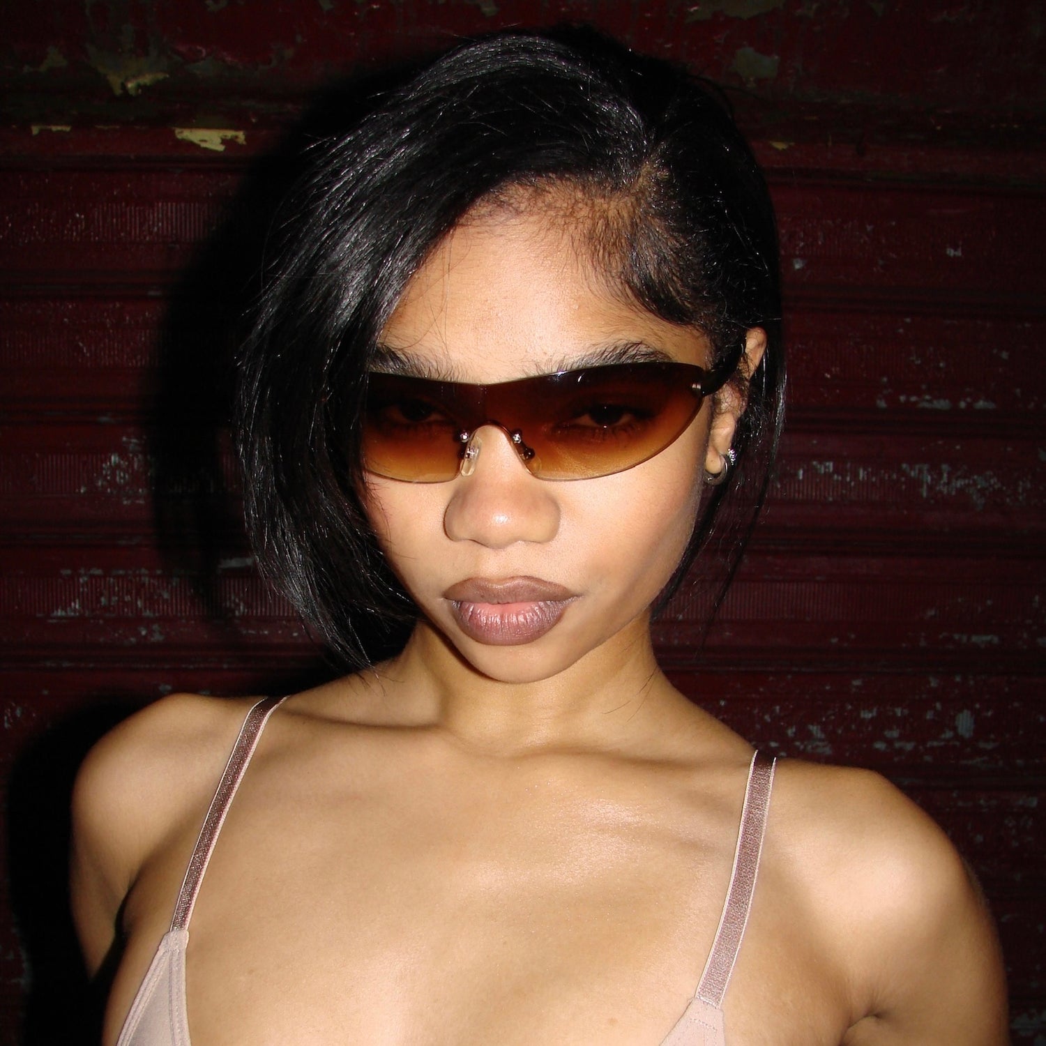 TOUCH IT Rimless Sport Shield Sunglasses-Giant Vintage Eyewear