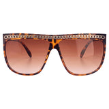 SCANDAL Chained Brow line Shield SunglassesTortoise-Giant Vintage Eyewear
