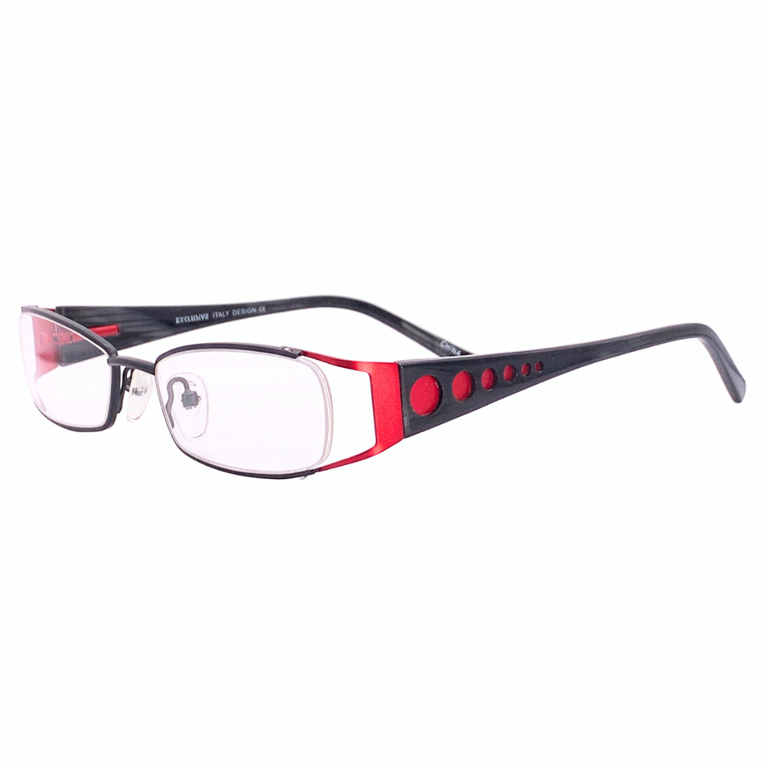 1995 Small Clear Rectangular 90s Vintage GlassesRed-Giant Vintage Eyewear