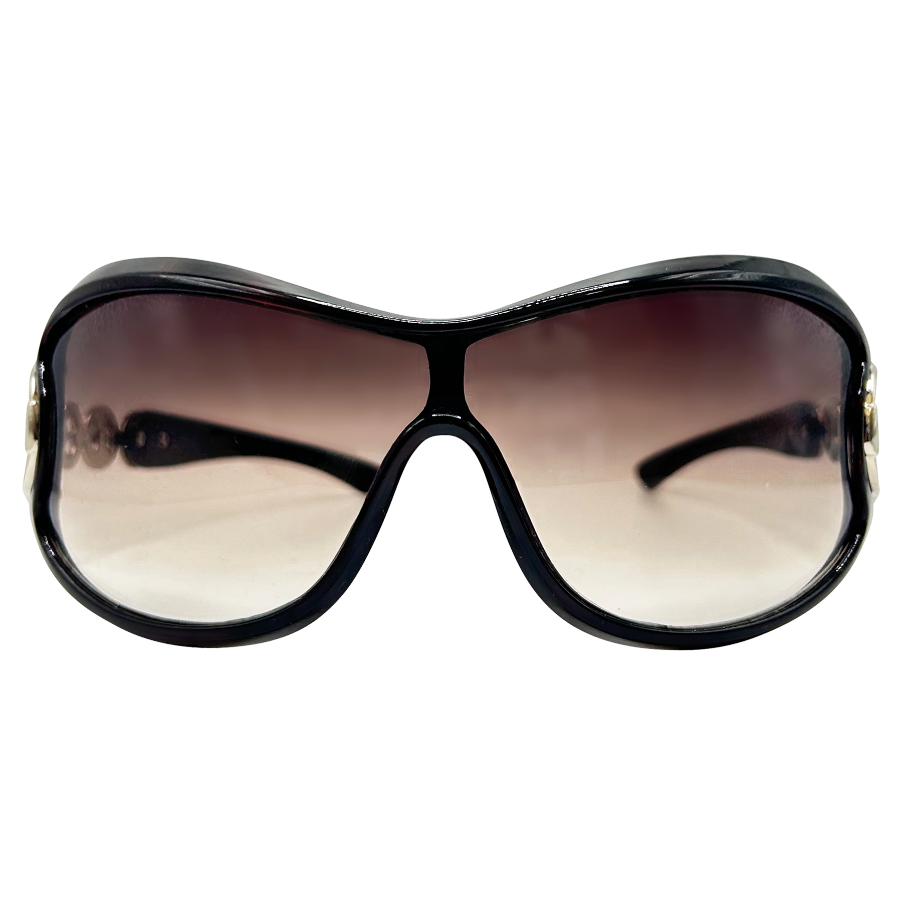 Chanel, Brown shield sunglasses - Unique Designer Pieces
