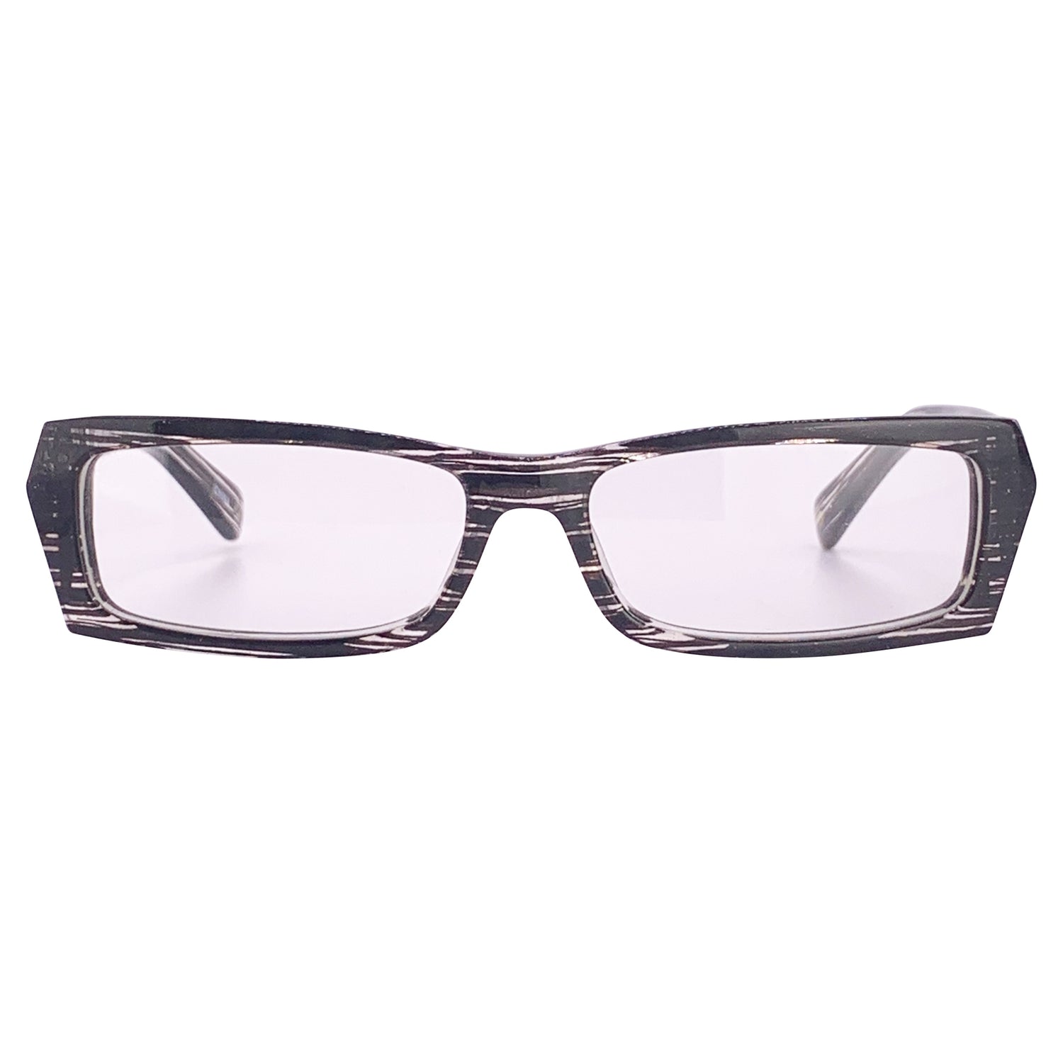 A.I. Clear Bayonetta Office Core GlassesBlack Stripes-Giant Vintage Eyewear