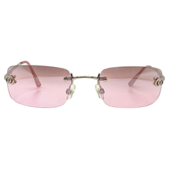 AMETHYST Rimless Y2K Sunglasses-Giant Vintage Eyewear
