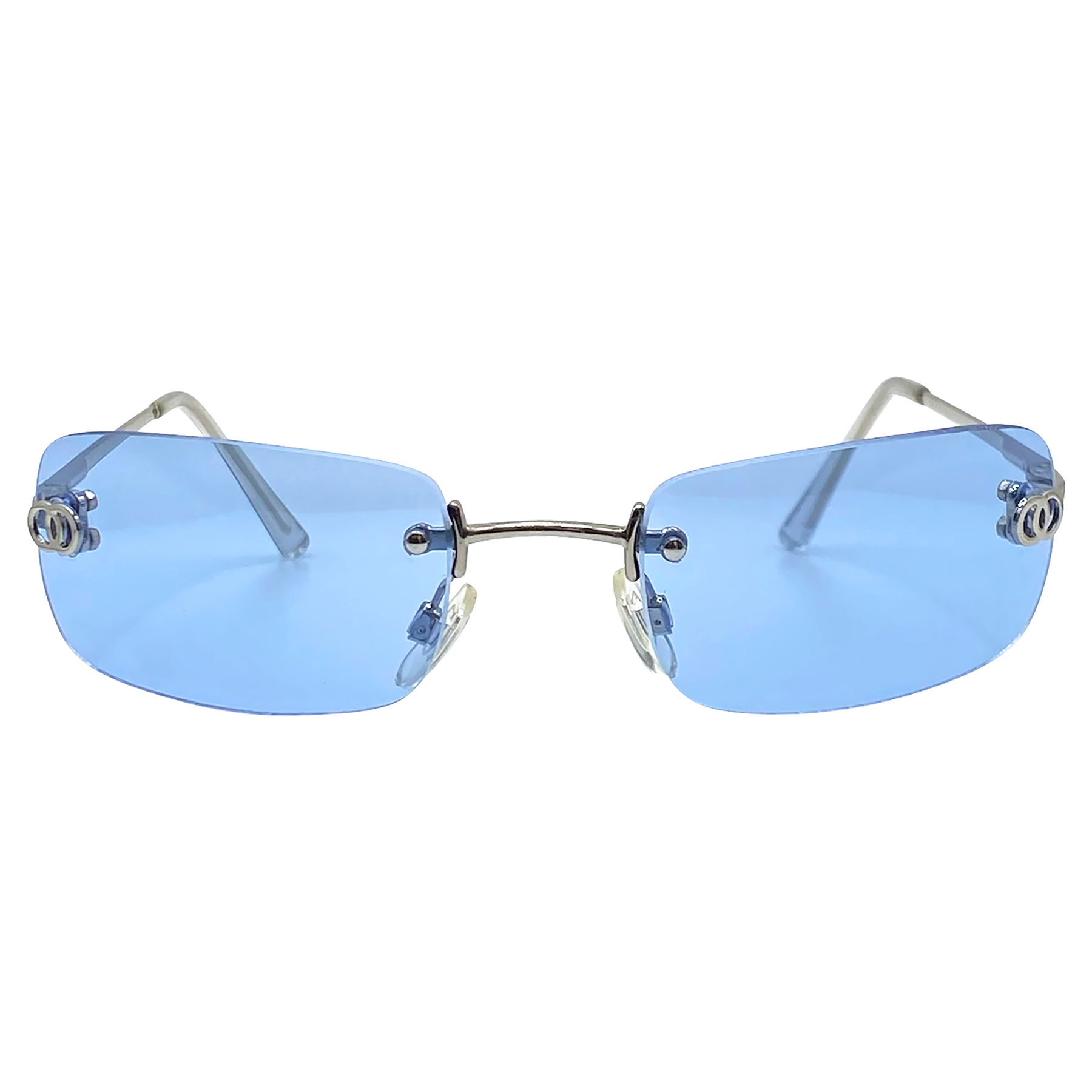 Shop Amethyst Rimless Y2K Vintage Fashion Sunglasses Flash