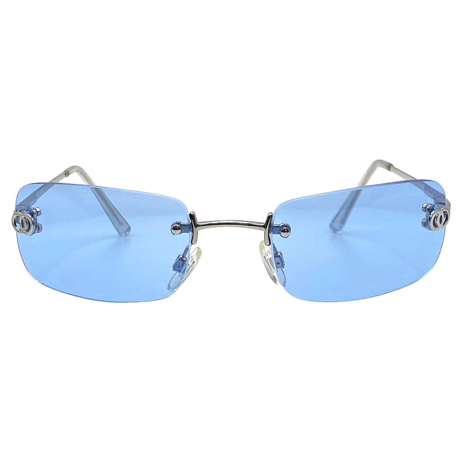 AMETHYST Rimless Y2K Sunglasses-Giant Vintage Eyewear