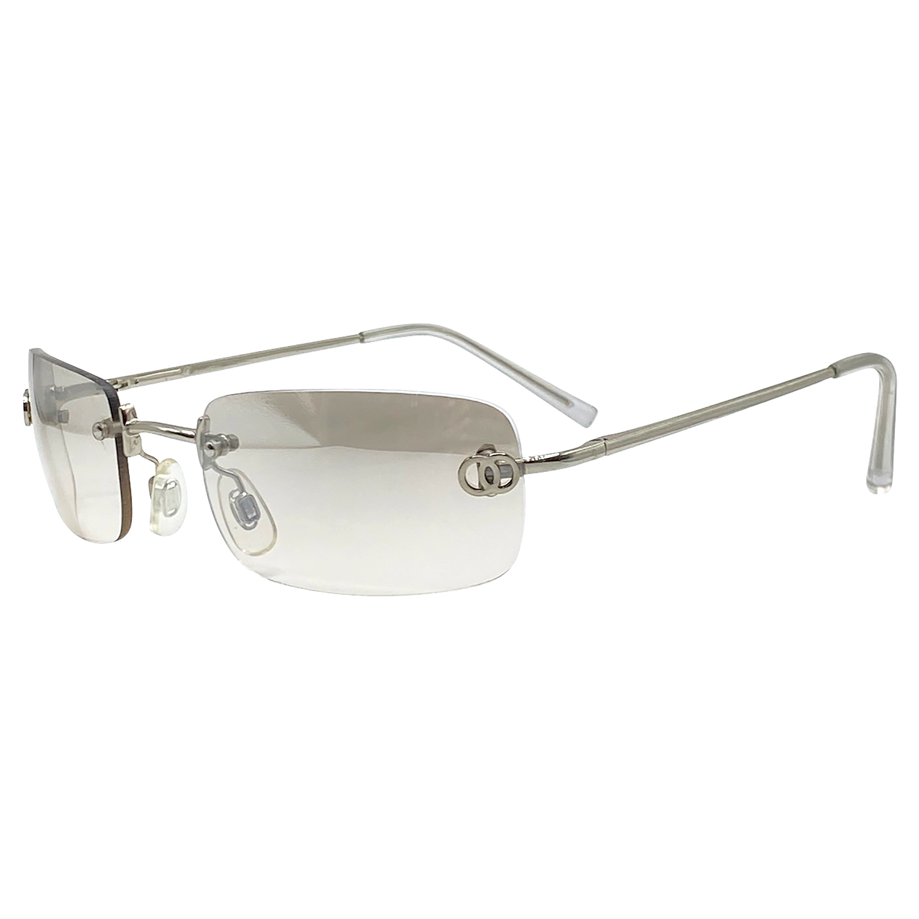 Shop AMETHYST Rimless Y2K Vintage Fashion Sunglasses